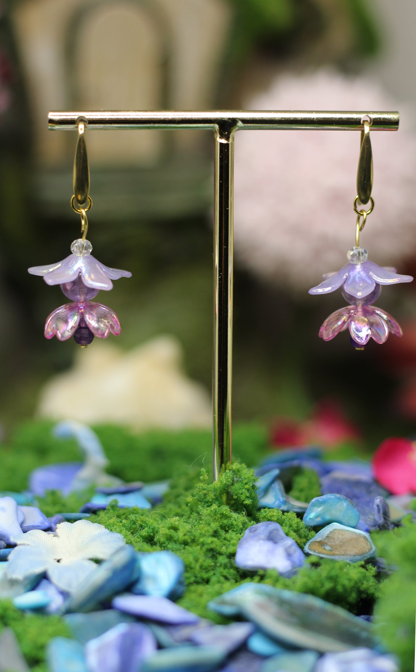 Pixie Line: Amethyst Fairy Earrings