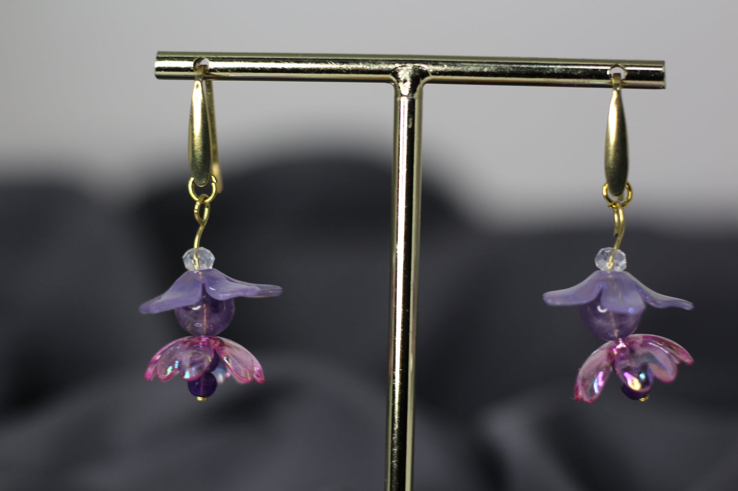 Pixie Line: Amethyst Fairy Earrings
