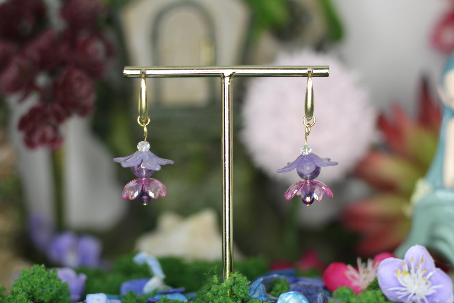 Pixie Line: Amethyst Fairy Earrings