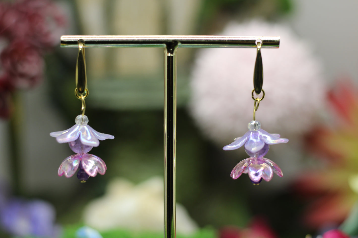 Pixie Line: Amethyst Fairy Earrings