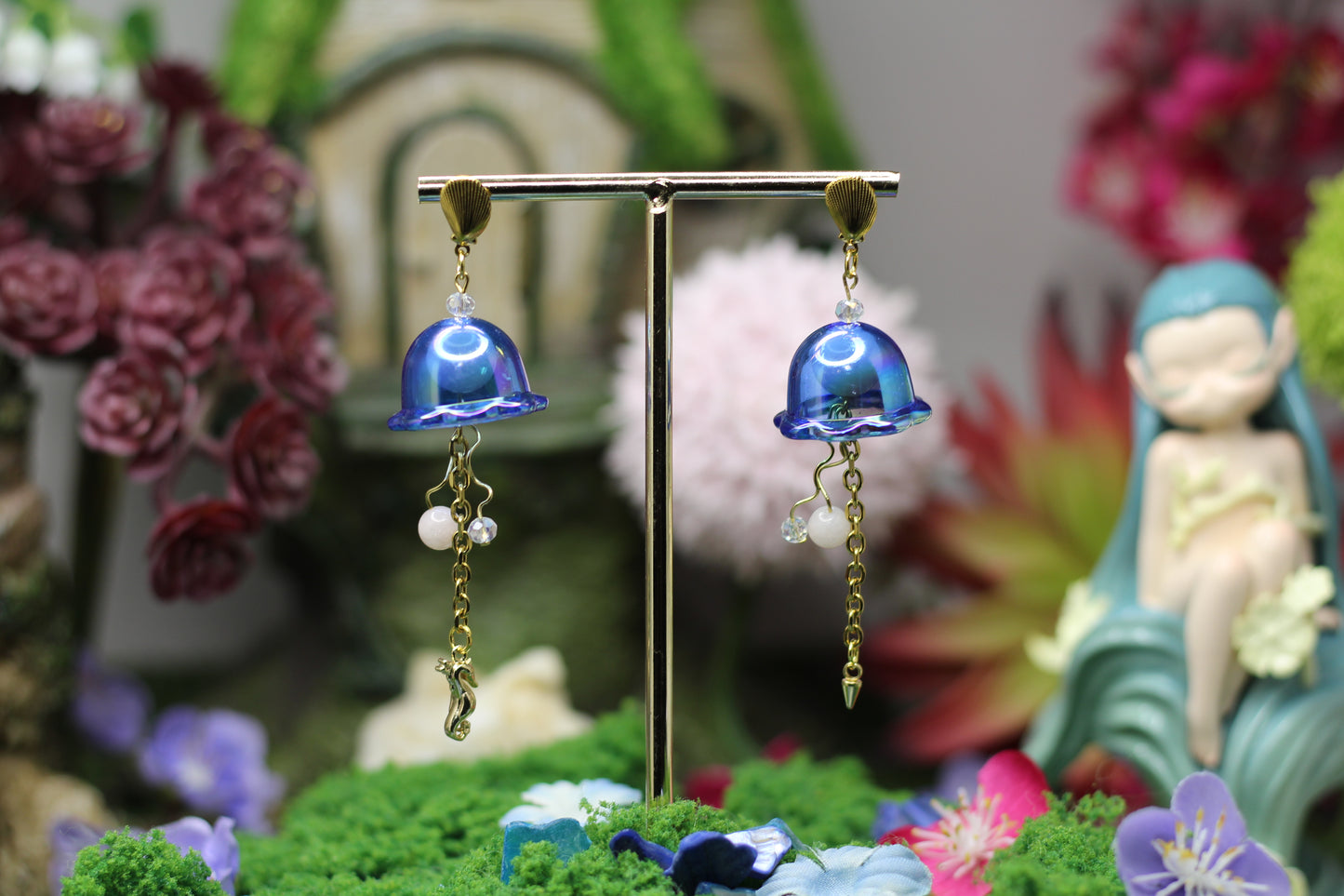 Jellyfish: Jade Earrings