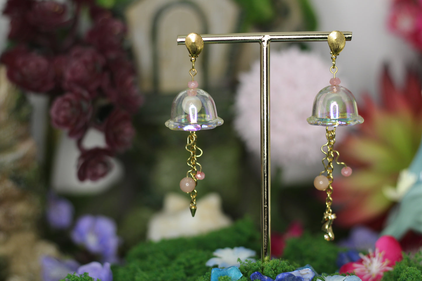 Jellyfish: Moonstone Earrings