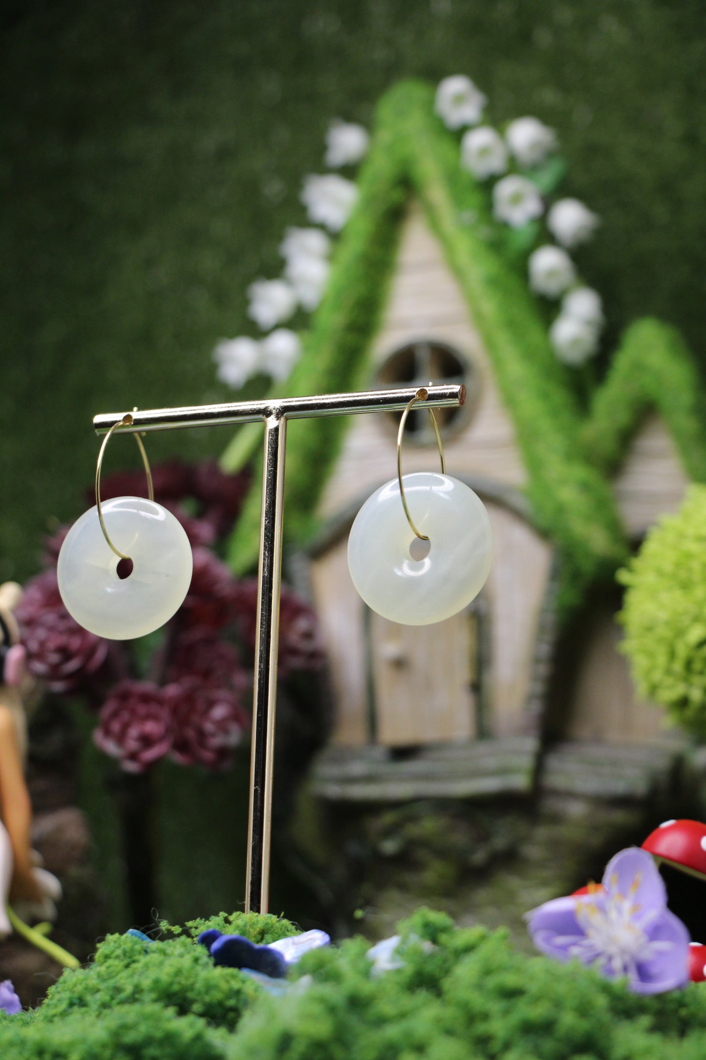 Donut: Jade Earrings