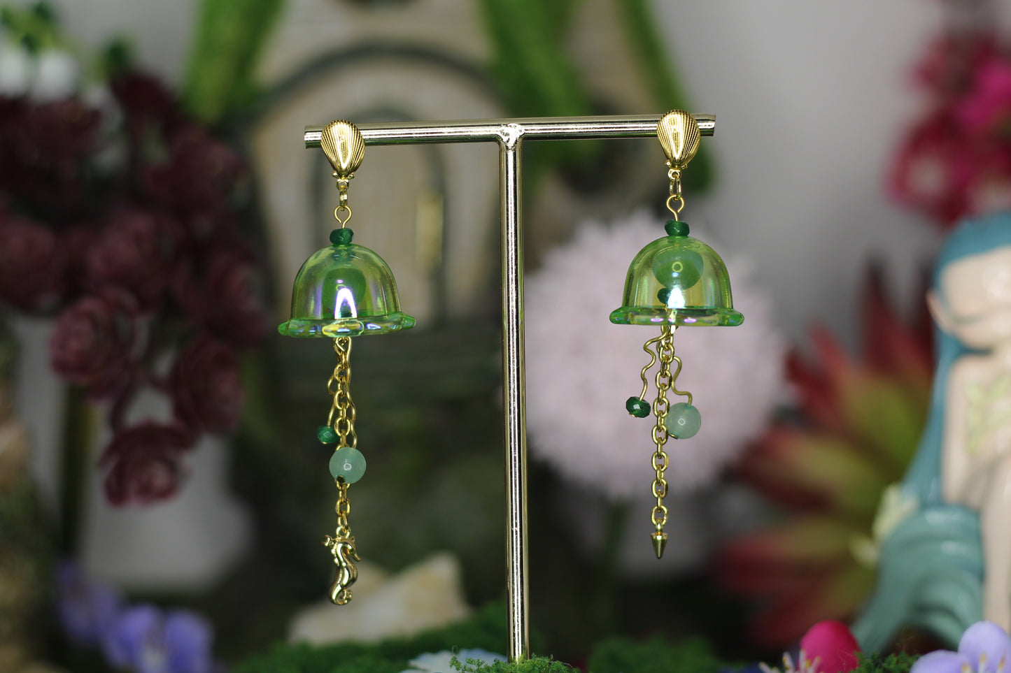 Jellyfish: Aventurine Earrings