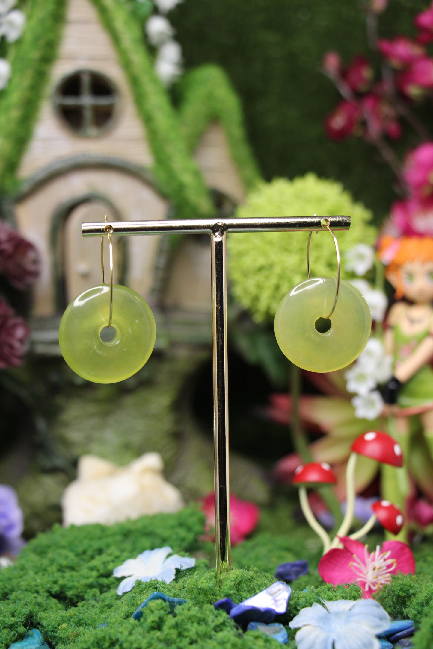 Donut: Jade Earrings