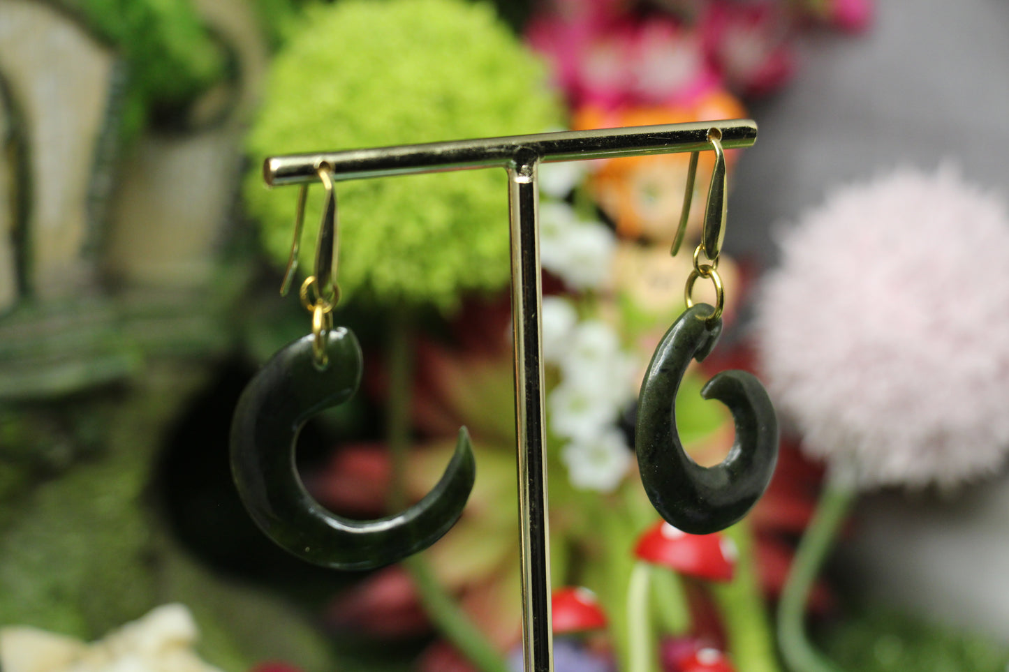 Jade: Hook Earrings