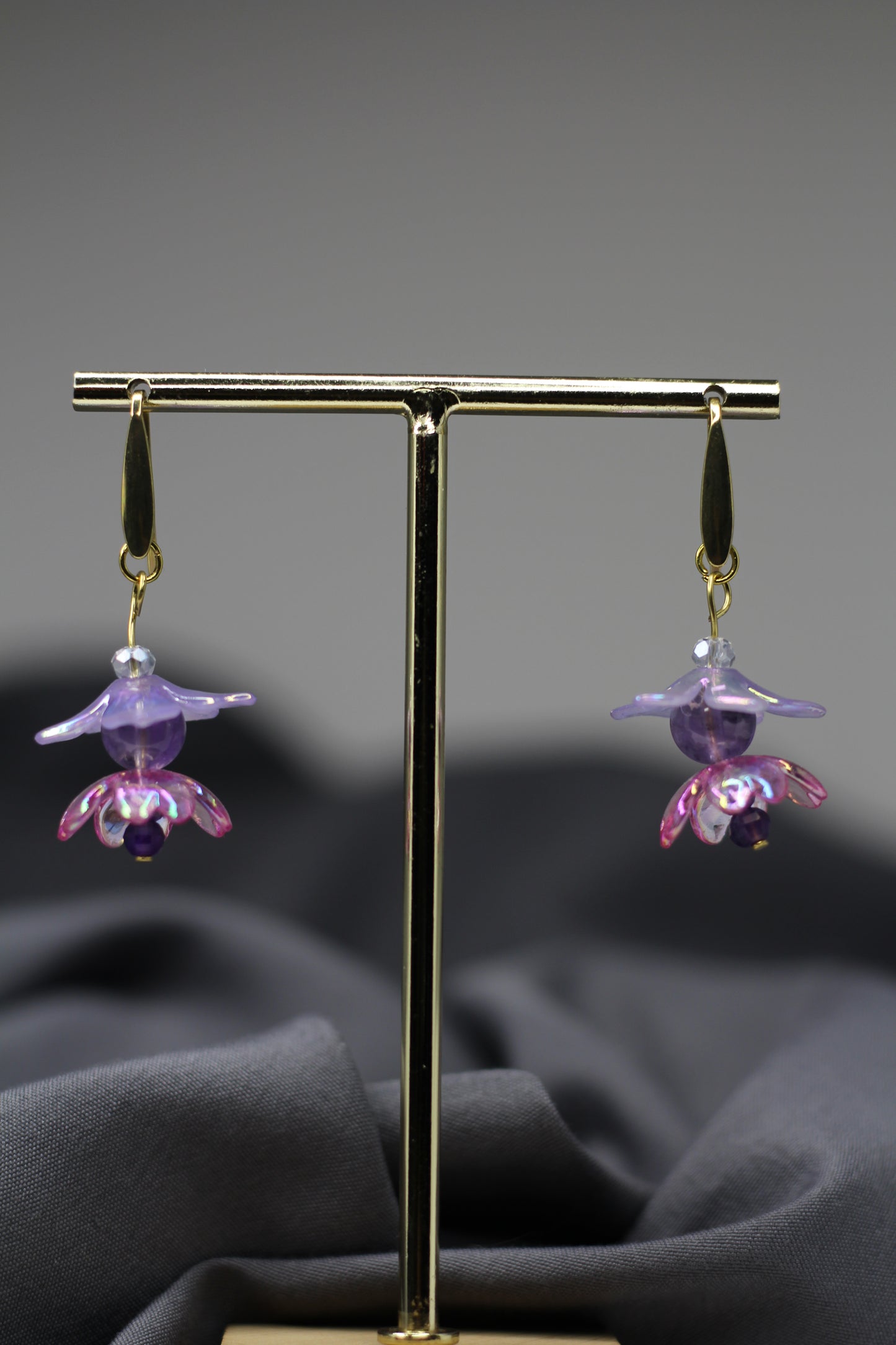 Pixie Line: Amethyst Fairy Earrings