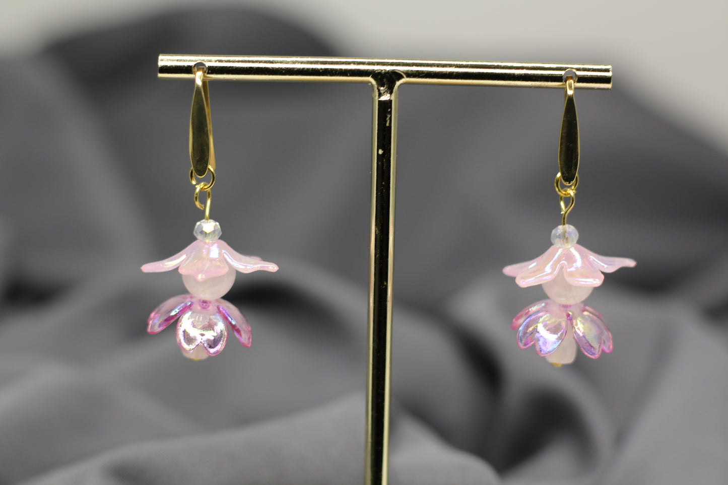 Pixie Line: Rose Quartz Fairy Earrings