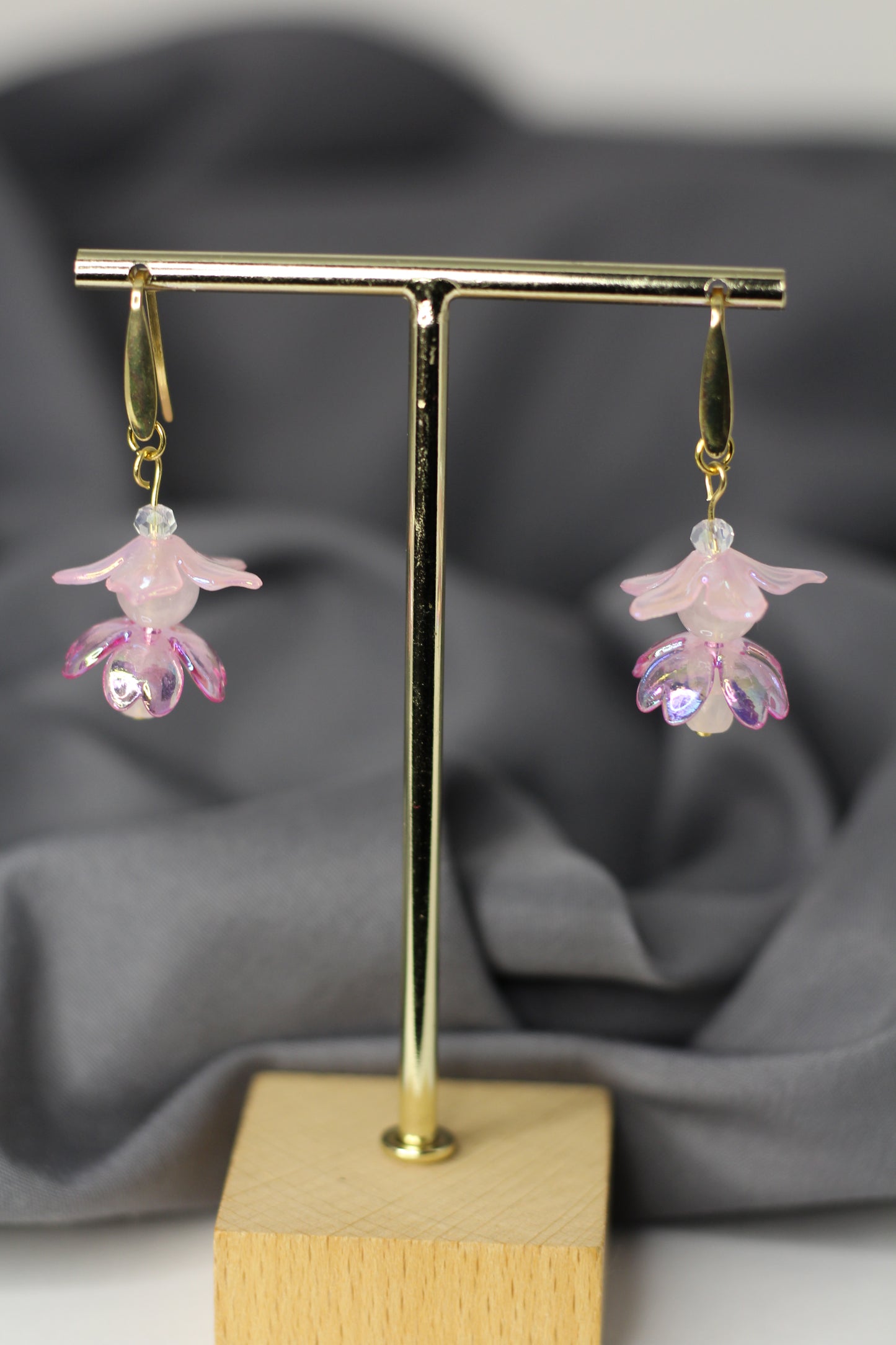 Pixie Line: Rose Quartz Fairy Earrings