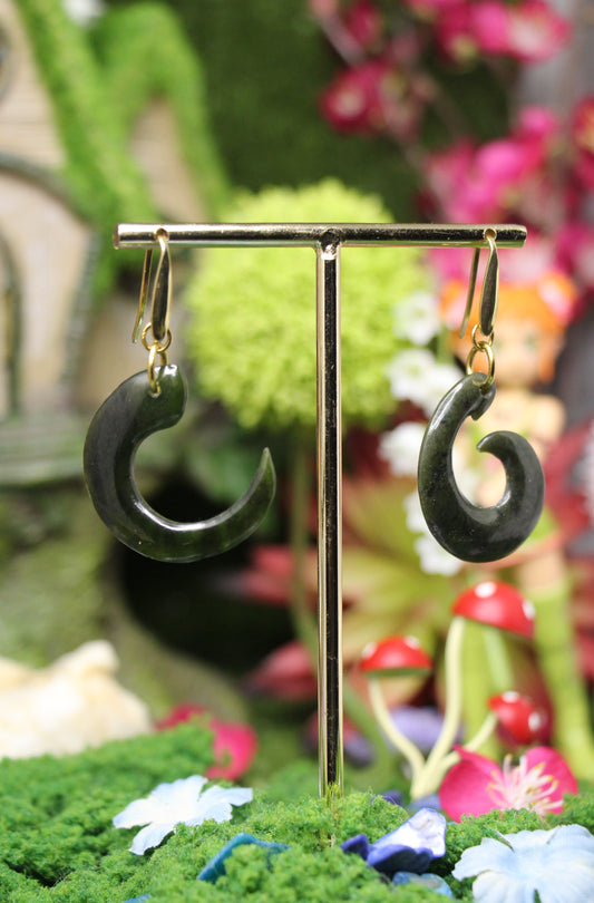 Jade: Hook Earrings